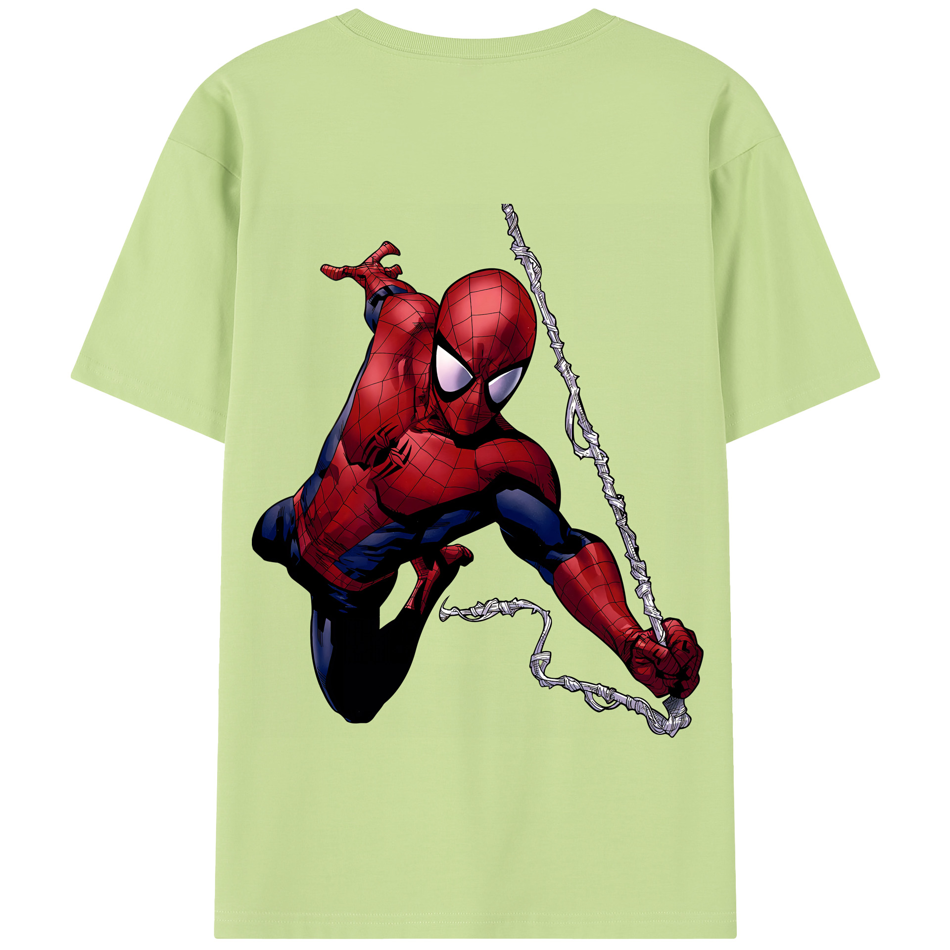 （画像用） Spider Man スパイダーマン 綿100％半袖Tシャツ（背面プリント）